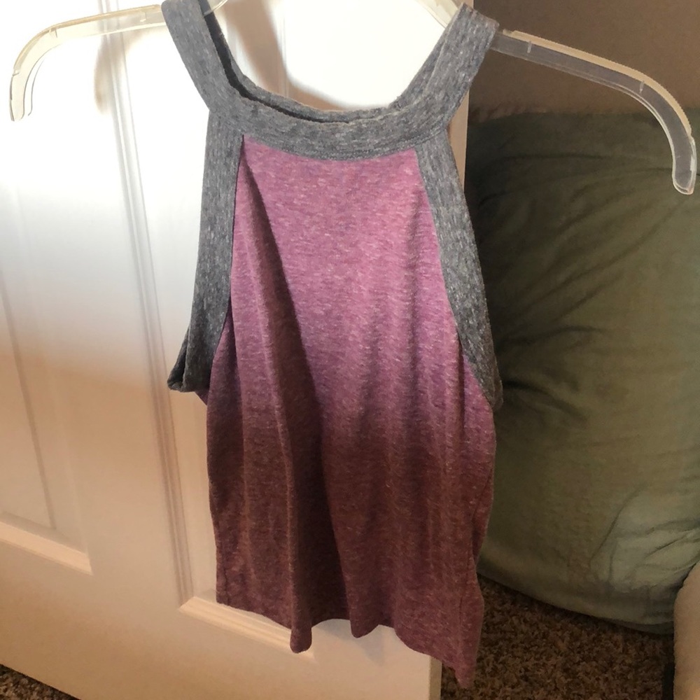 Purple & Grey Halter Crop